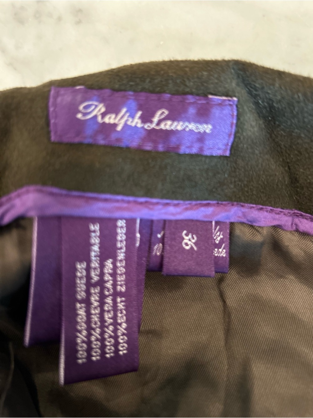 Ralph Lauren Green Suede Men’s Pants - Picture 3 of 4